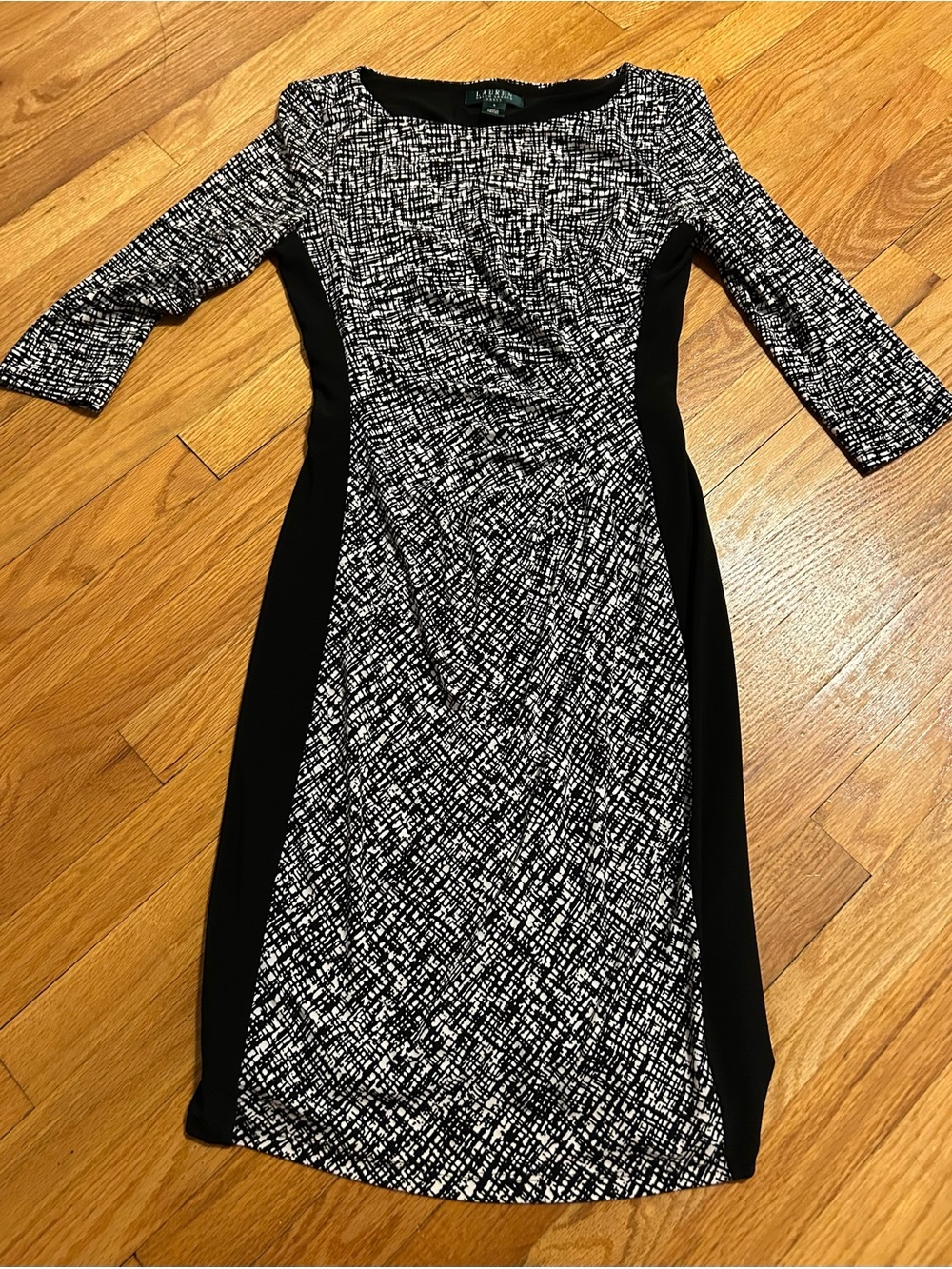 Lauren  Ralph Lauren Black & White Print Dress